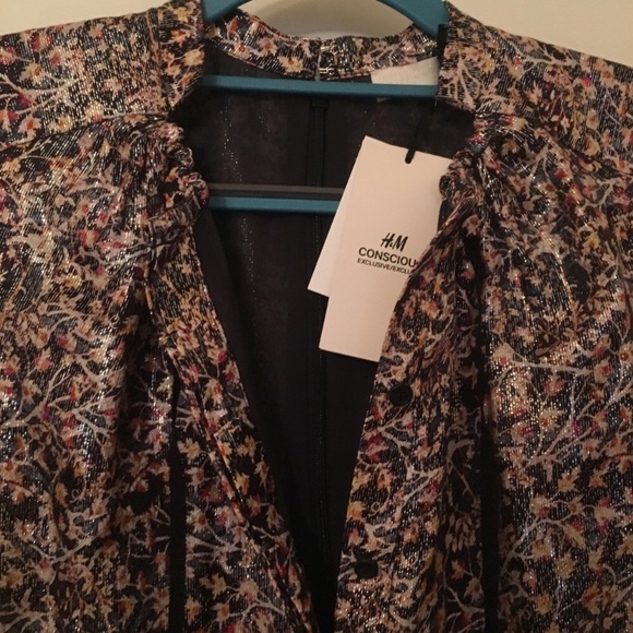 H&M Conscious Collection Metallic Dropwaist Dress - Picture 6 of 8